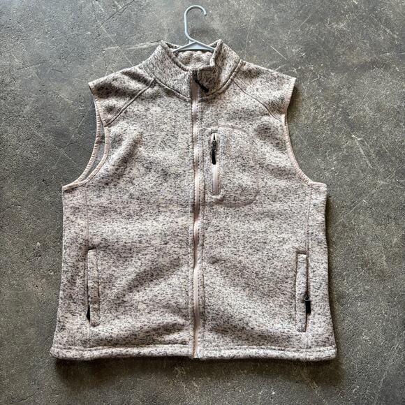 Victory Sportswear Hiking Sweater Vest Mens XL Beige Tan Full Zip Outdoor - Picture 1 of 9